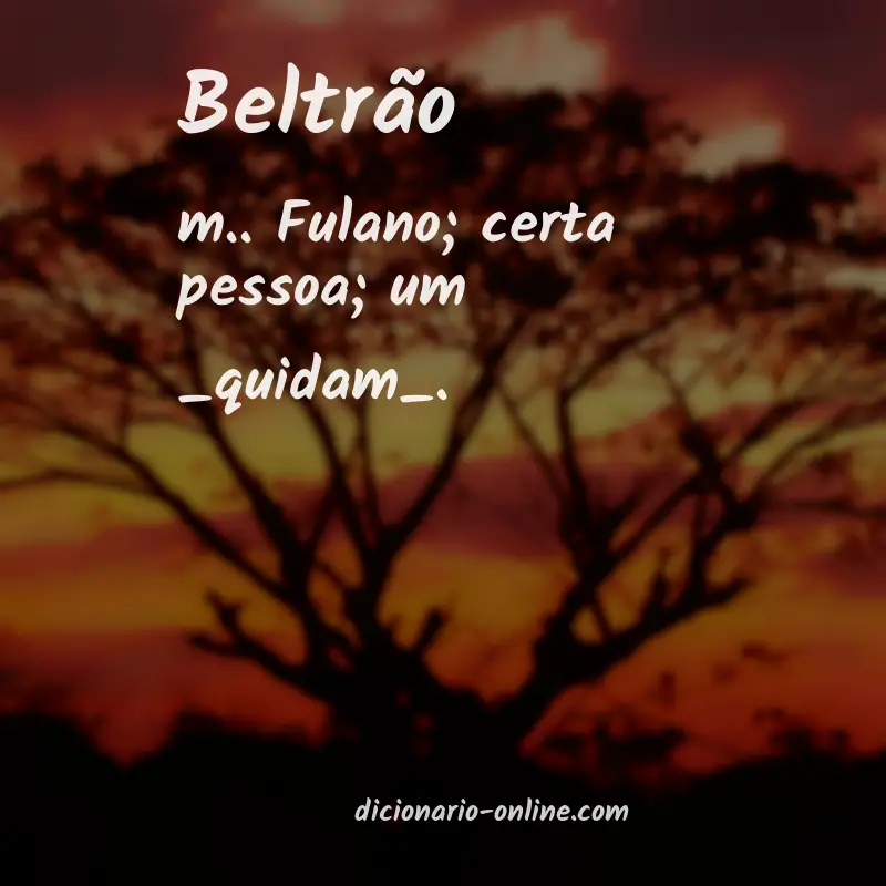Significado de beltrão