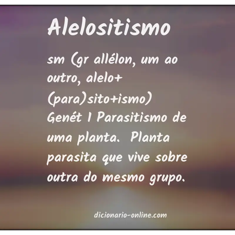 Significado de alelositismo