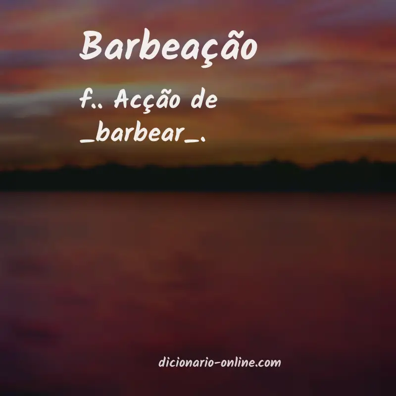 Significado de barbeação
