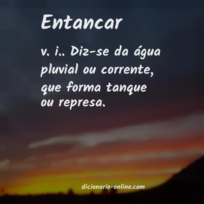 Significado de entancar