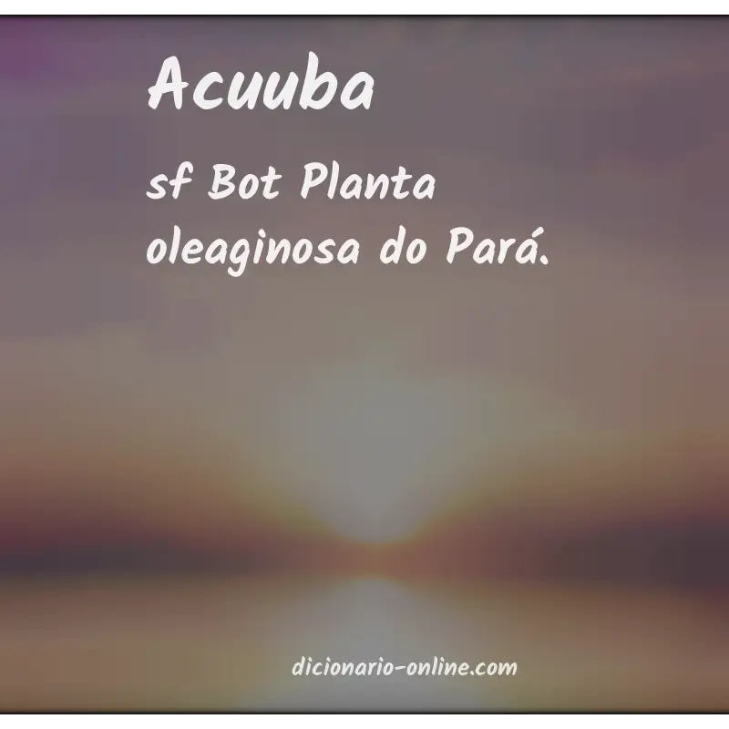 Significado de acuuba