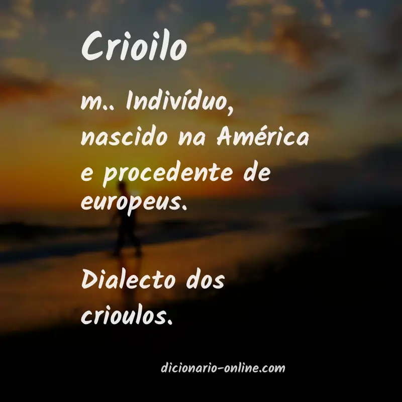 Significado de crioilo