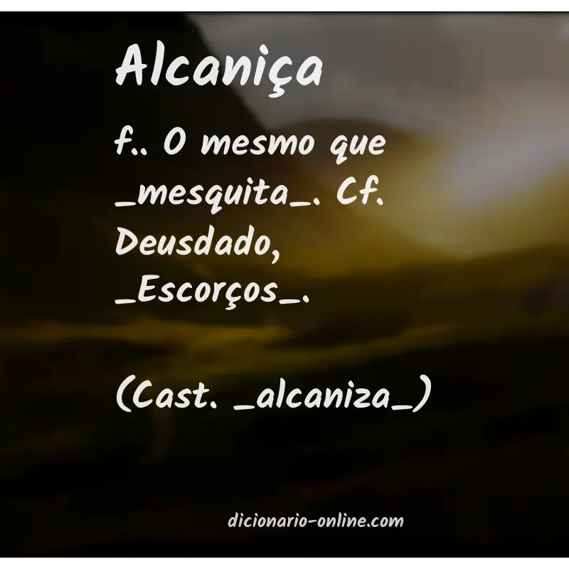 Significado de alcaniça