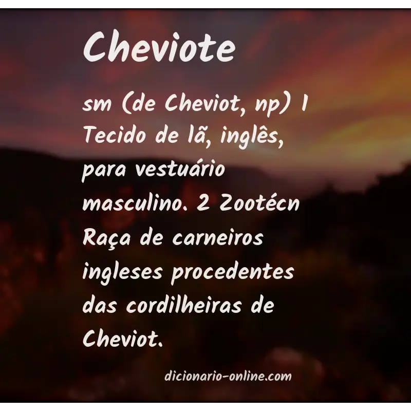 Significado de cheviote