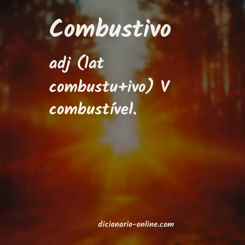 Significado de combustivo