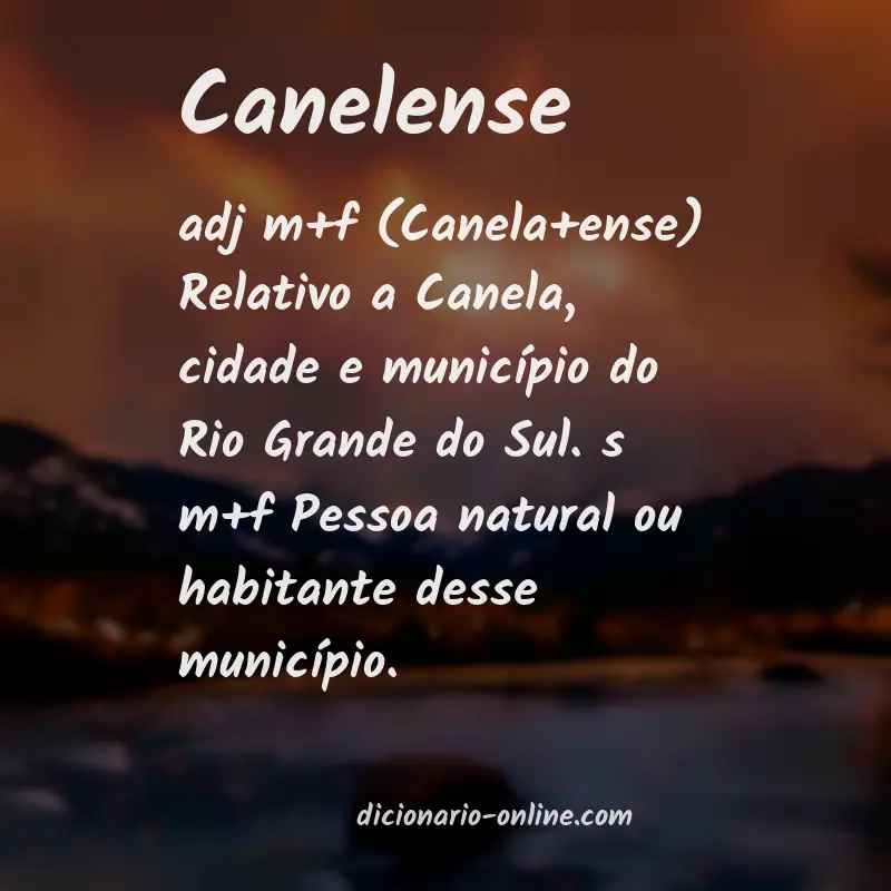 Significado de canelense