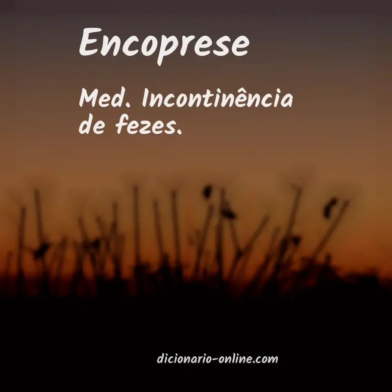 Significado de encoprese