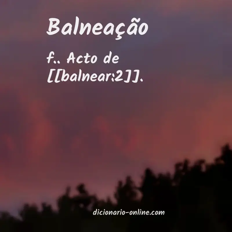 Significado de balneação