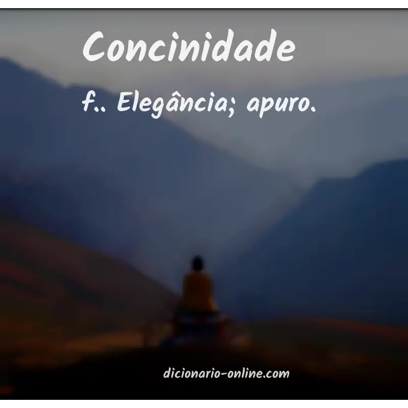 Significado de concinidade