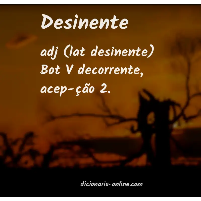 Significado de desinente