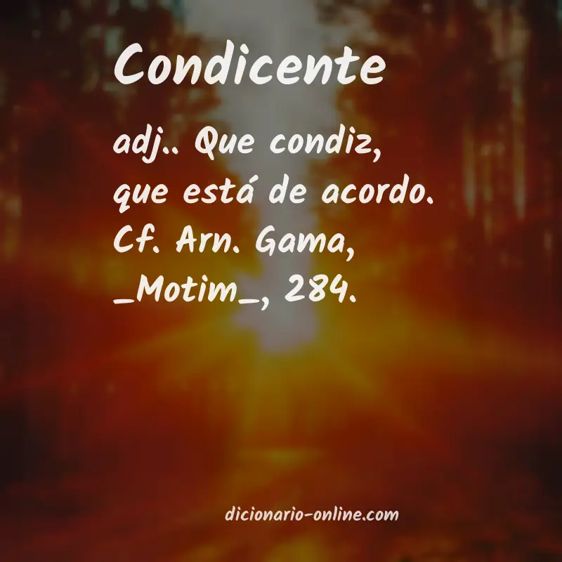 Significado de condicente