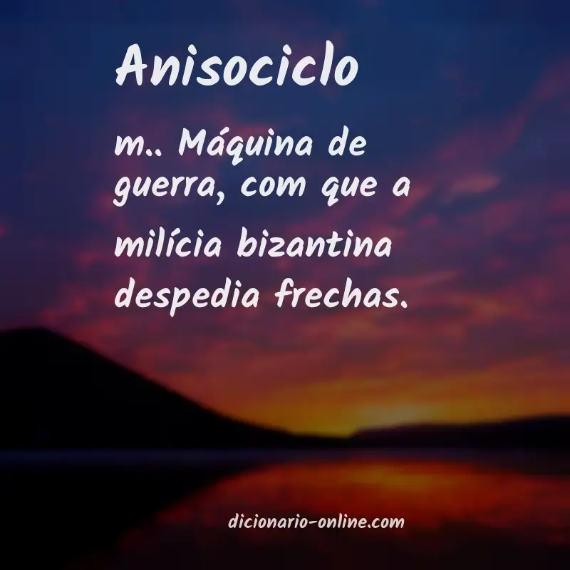 Significado de anisociclo