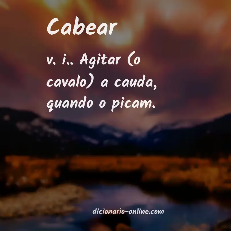 Significado de cabear