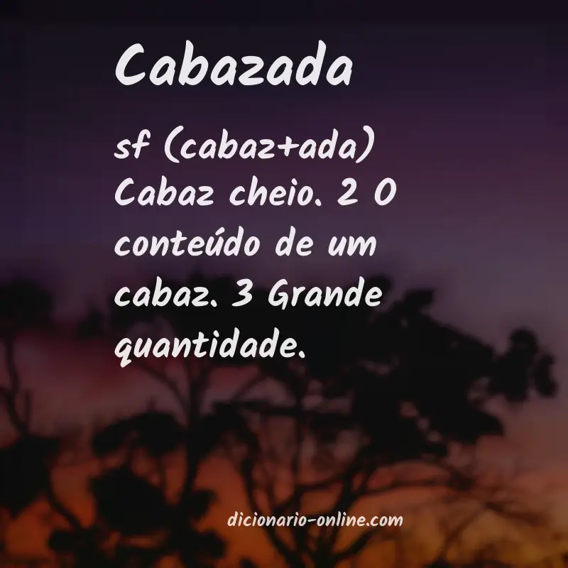 Significado de cabazada