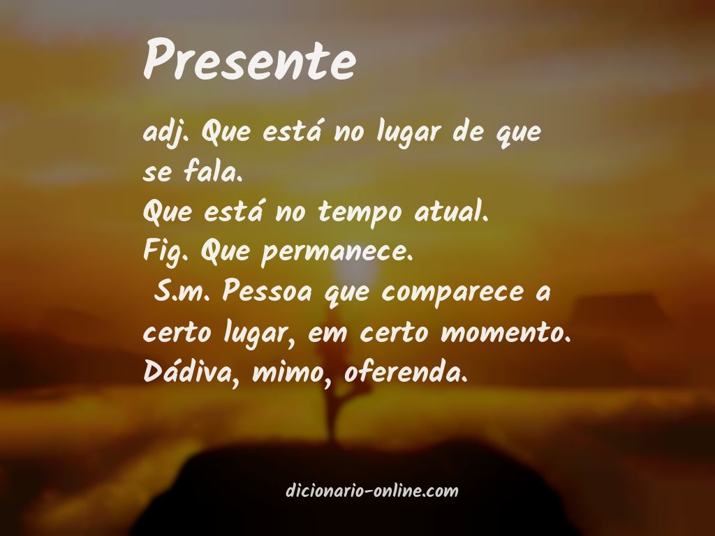 Significado de presente