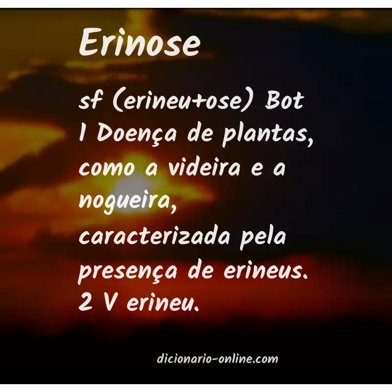 Significado de erinose