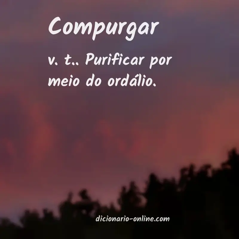 Significado de compurgar