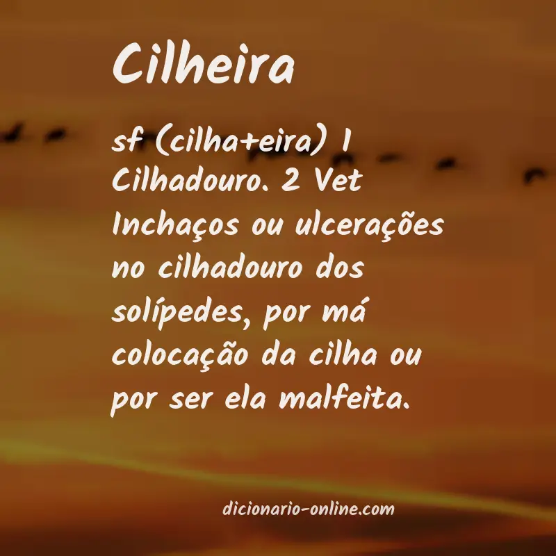 Significado de cilheira