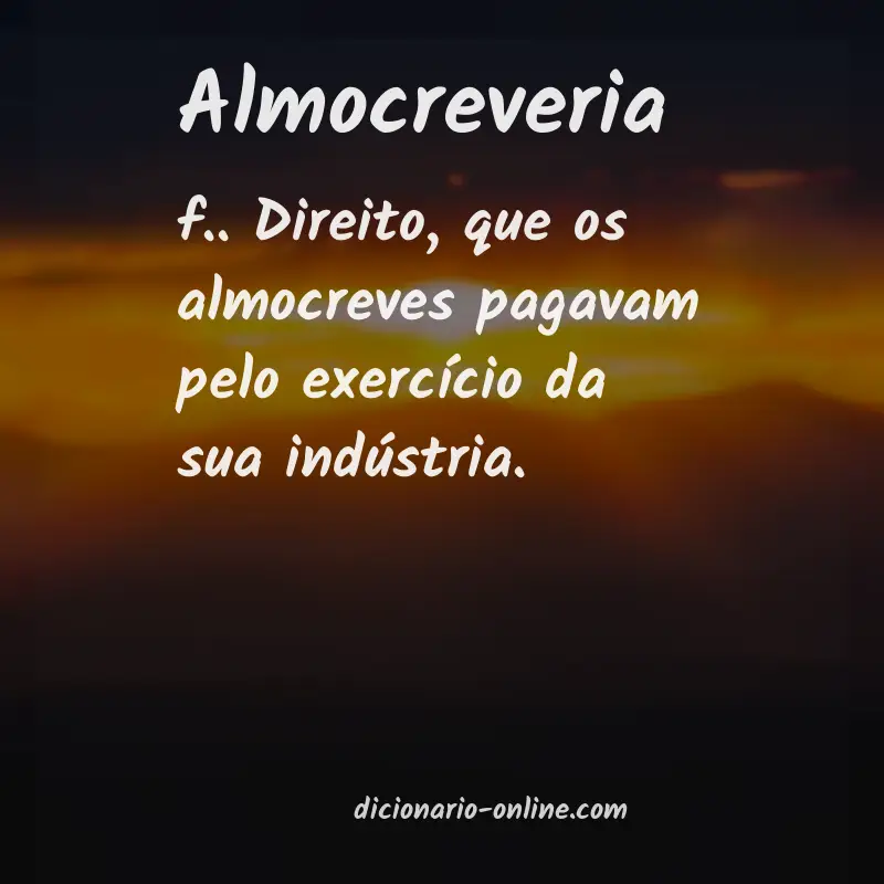 Significado de almocreveria