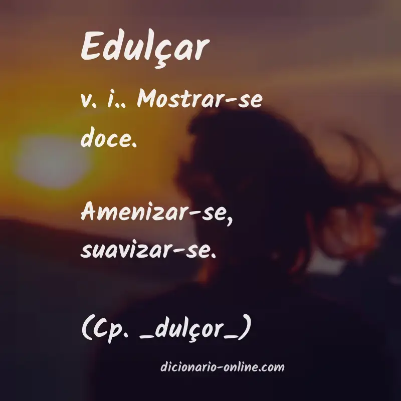 Significado de edulçar