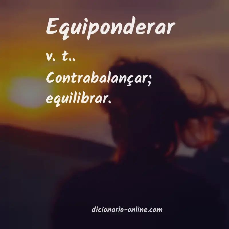 Significado de equiponderar