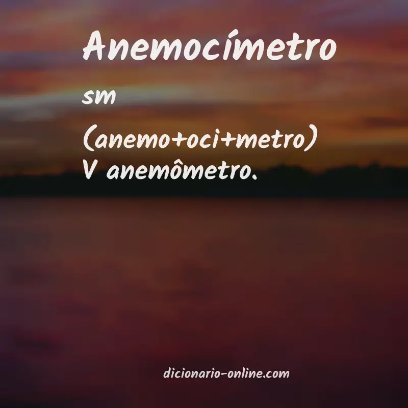 Significado de anemocímetro