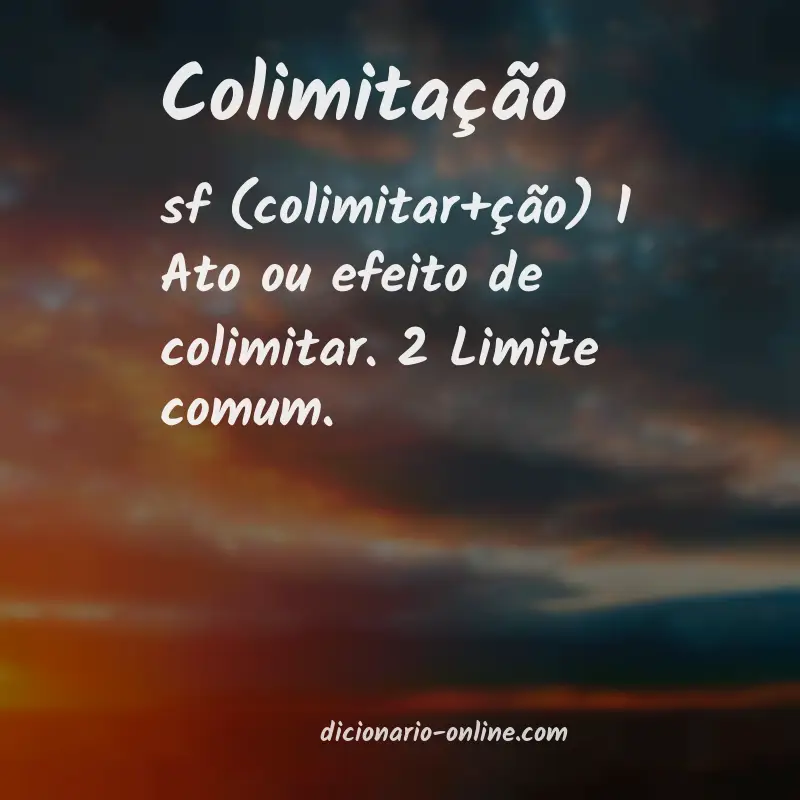 Significado de colimitação