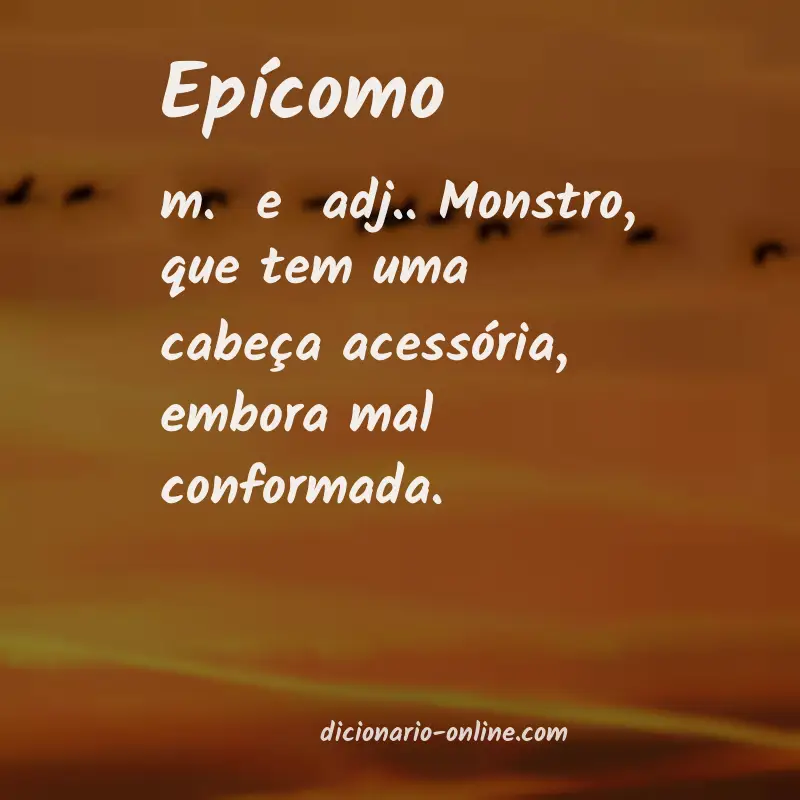 Significado de epícomo