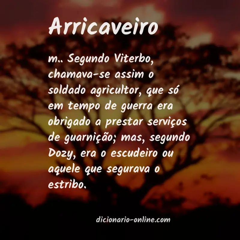 Significado de arricaveiro