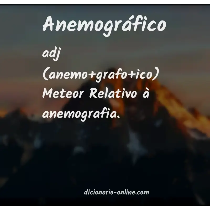 Significado de anemográfico