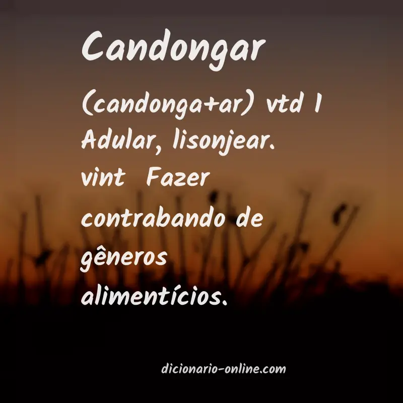 Significado de candongar