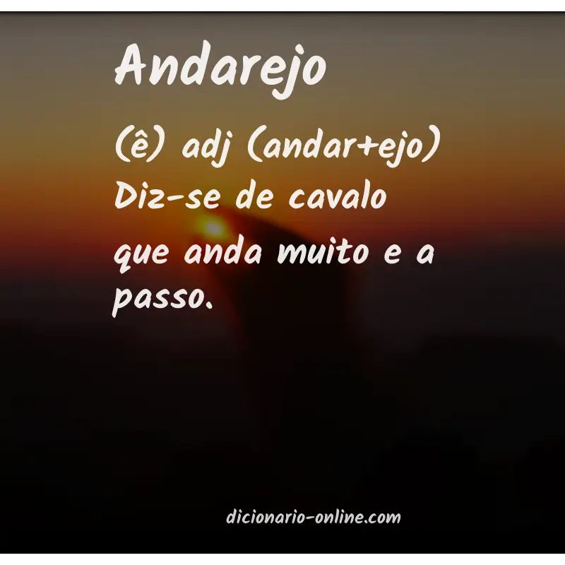 Significado de andarejo