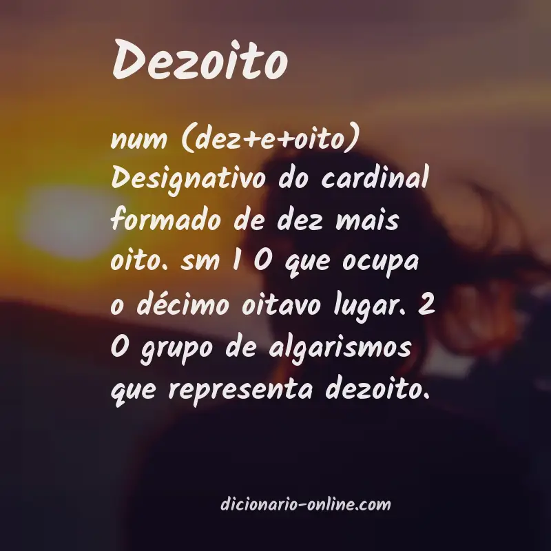 Significado de dezoito