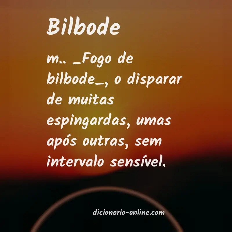 Significado de bilbode