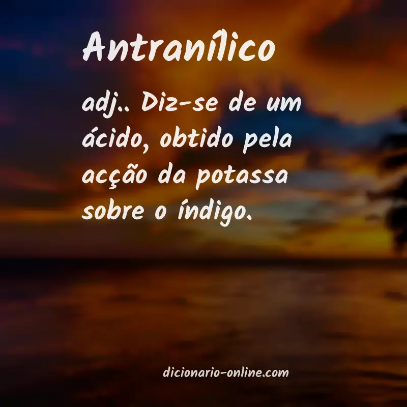 Significado de antranílico