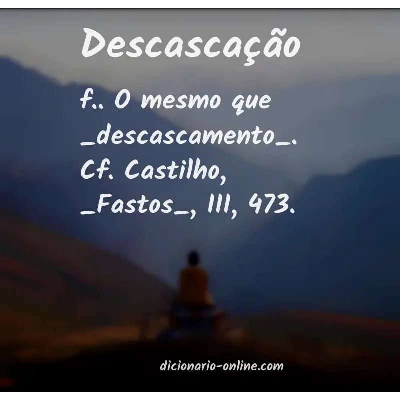 Significado de descascação