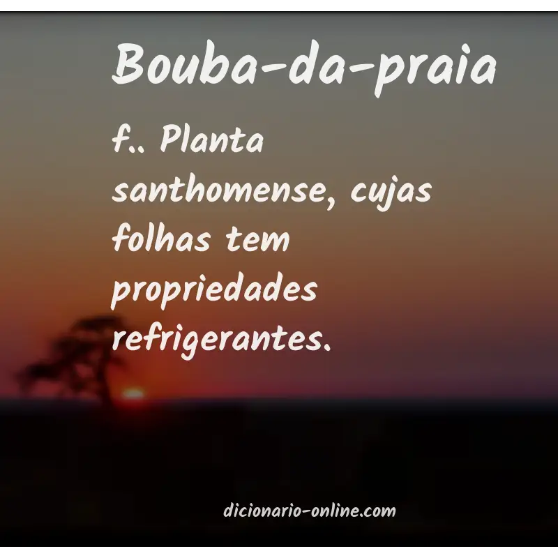 Significado de bouba-da-praia