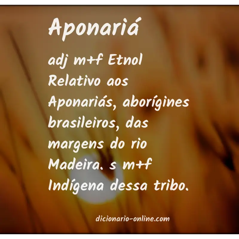 Significado de aponariá