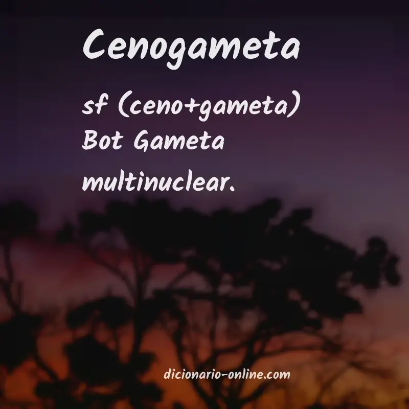 Significado de cenogameta