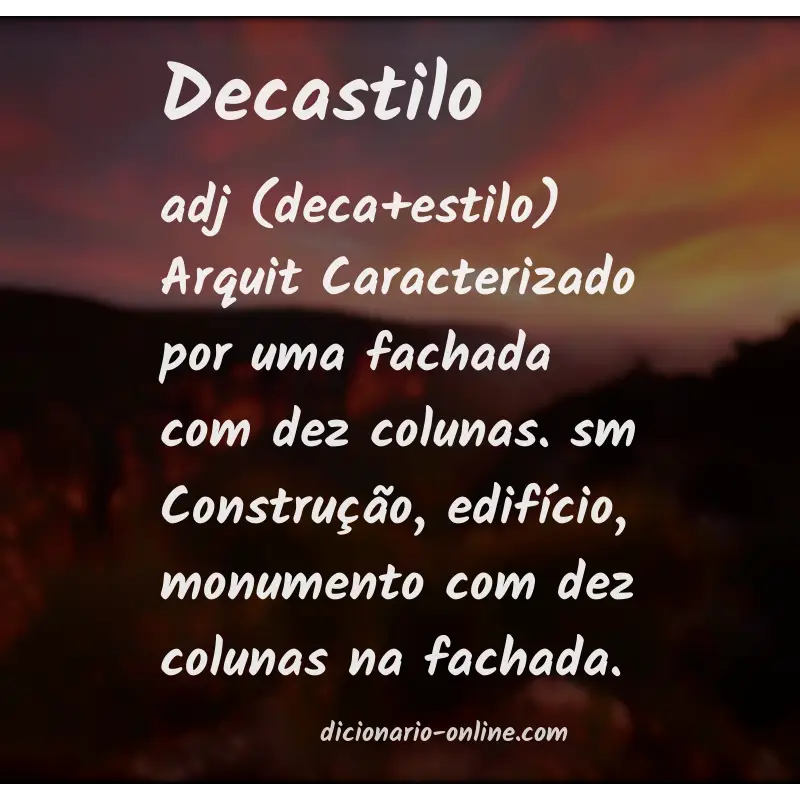 Significado de decastilo