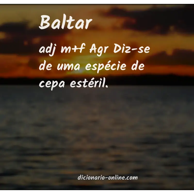 Significado de baltar