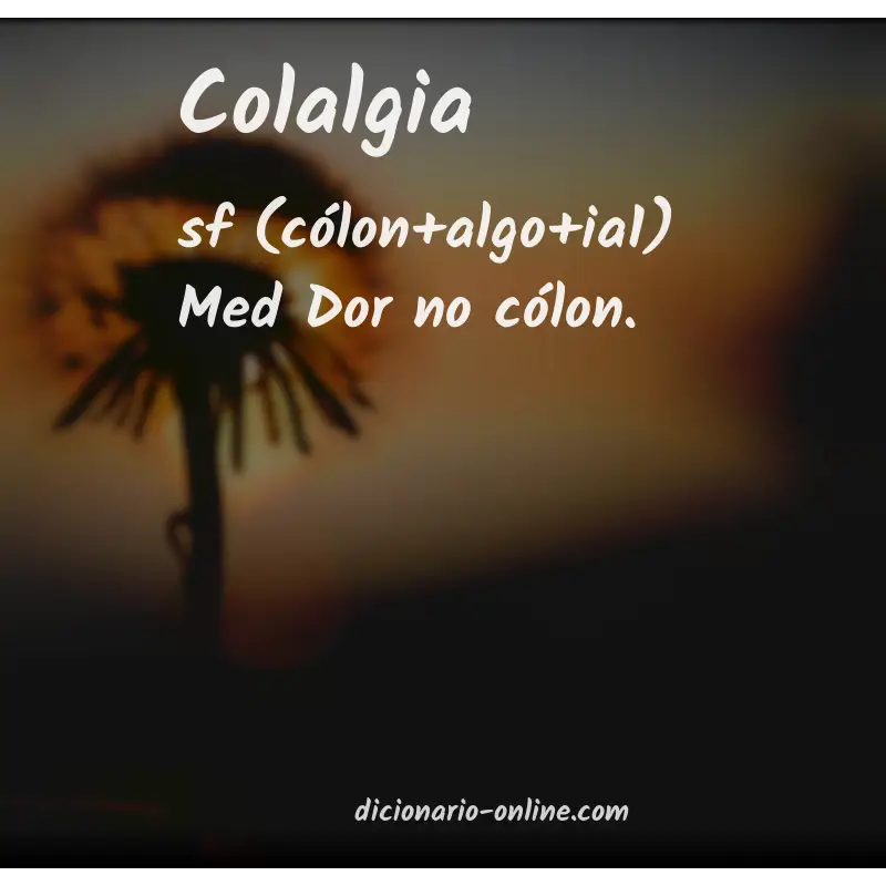 Significado de colalgia