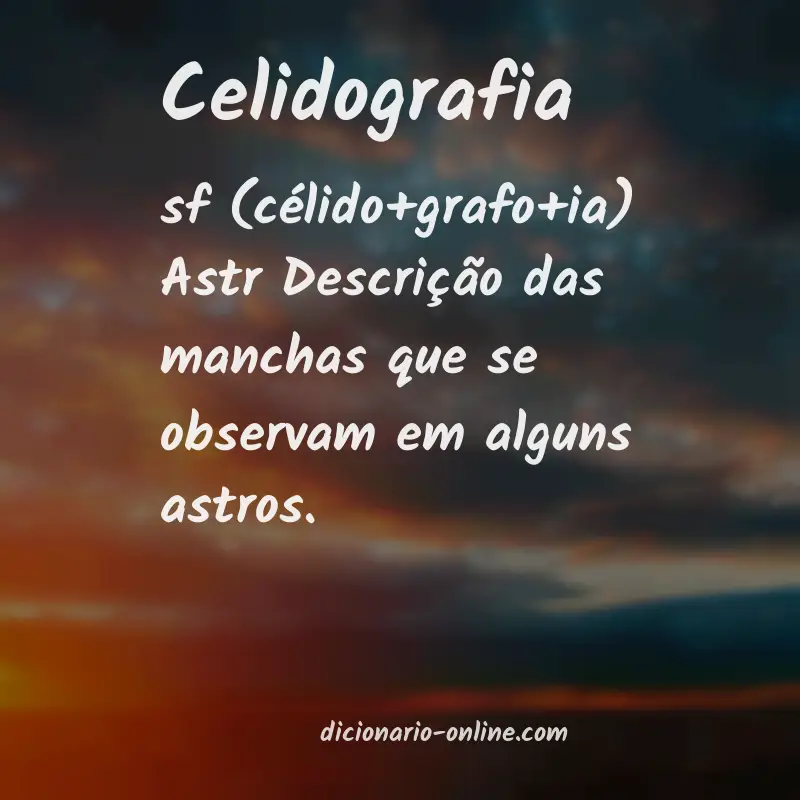 Significado de celidografia