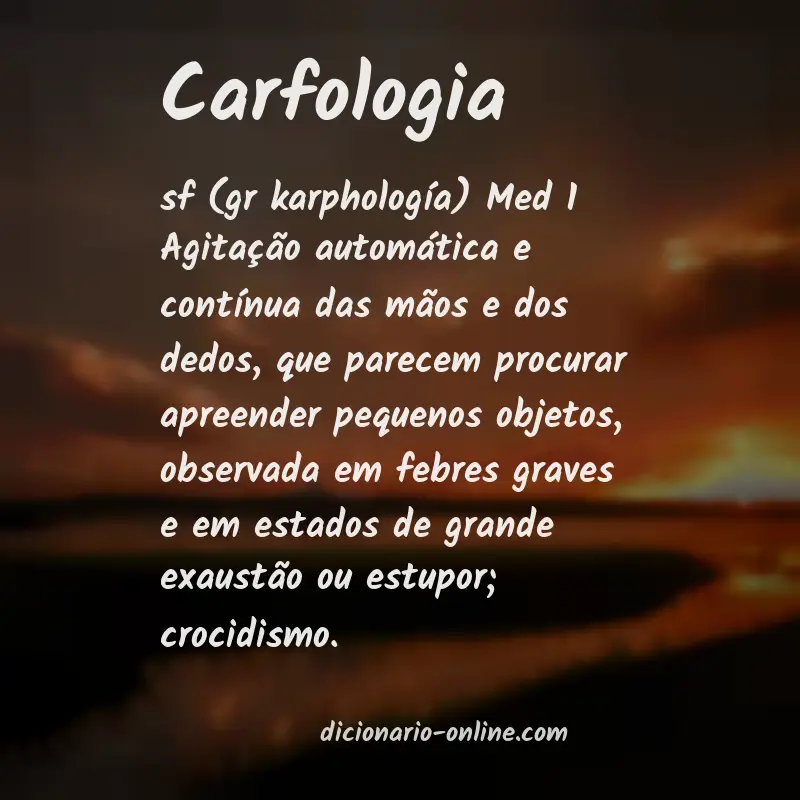 Significado de carfologia