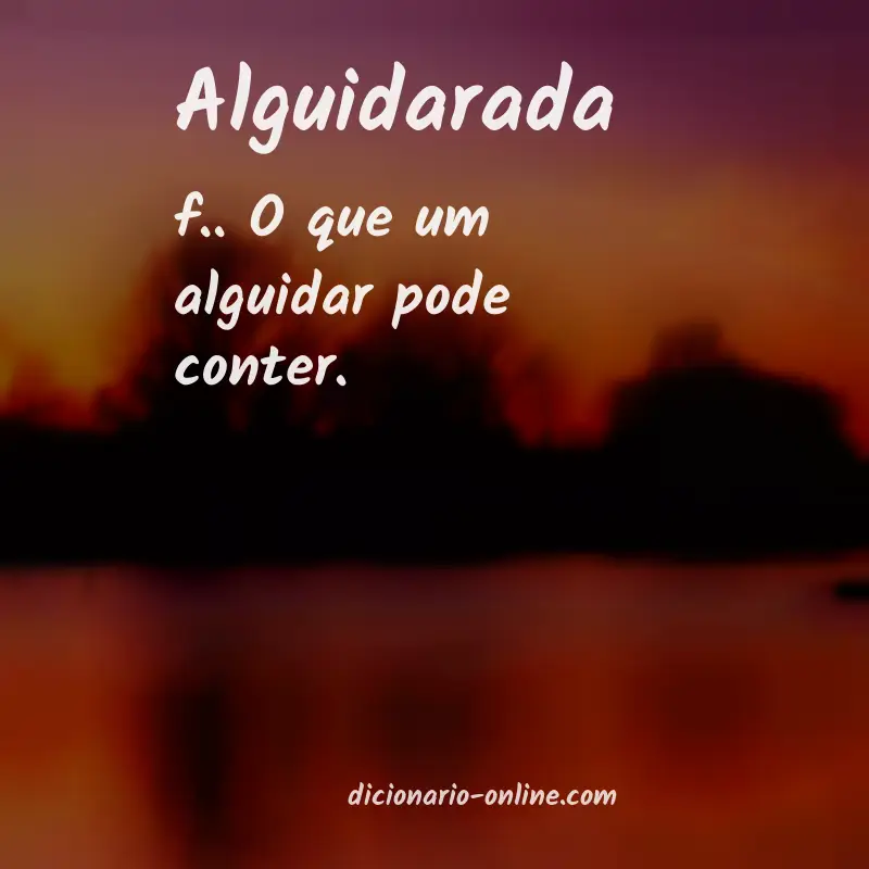 Significado de alguidarada