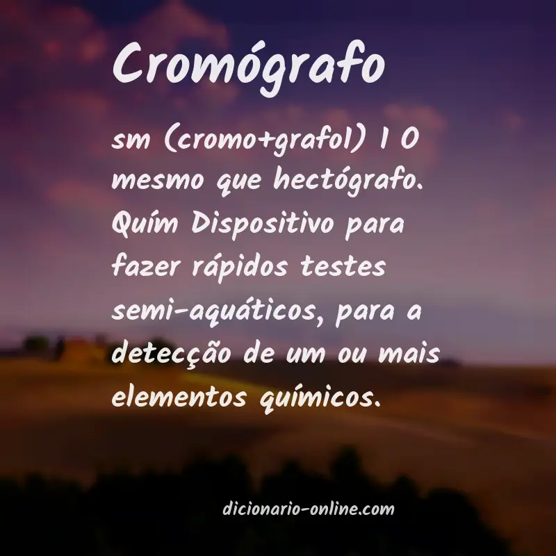 Significado de cromógrafo