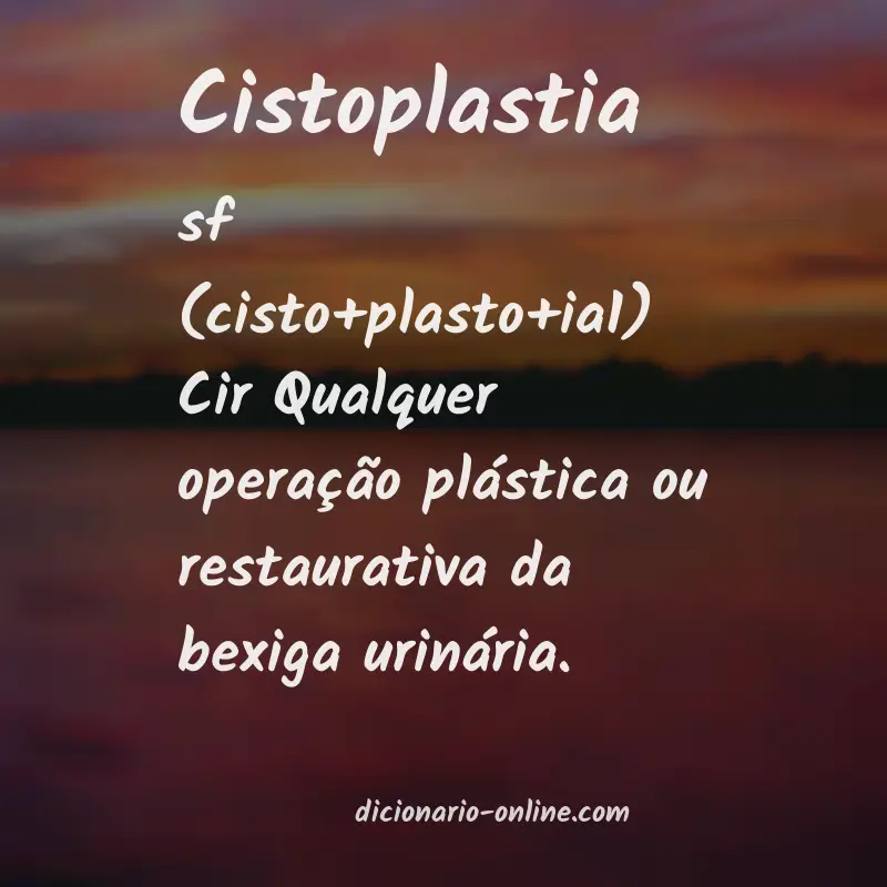 Significado de cistoplastia