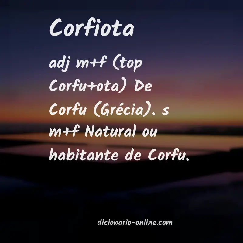 Significado de corfiota