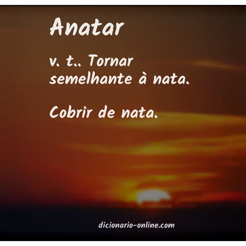 Significado de anatar