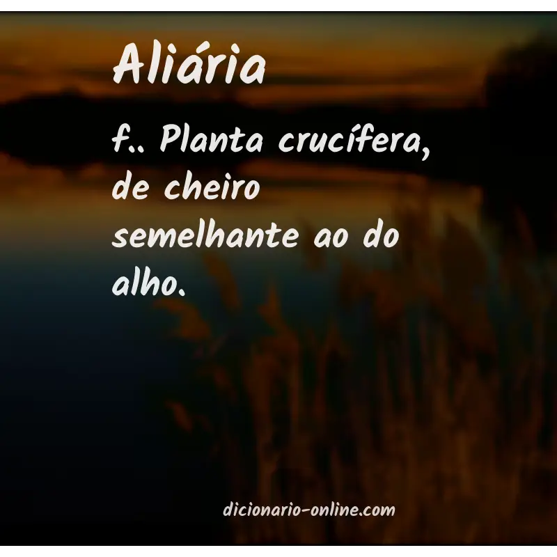 Significado de aliária